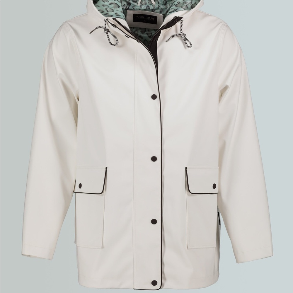 NWT Noize Alexa Raincoat Rubberized Parka Vegan - Picture 5 of 7